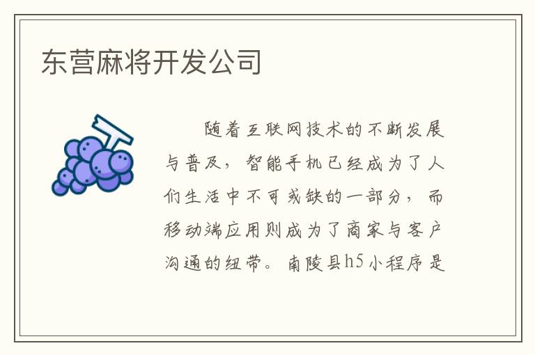 东营麻将开发公司