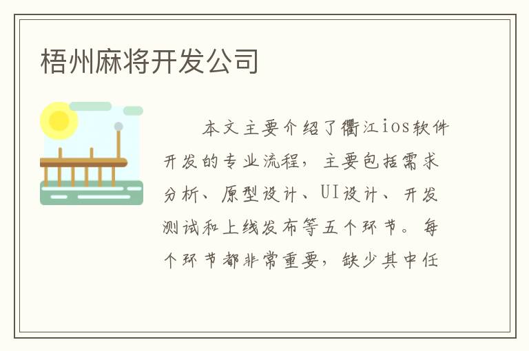 梧州麻将开发公司