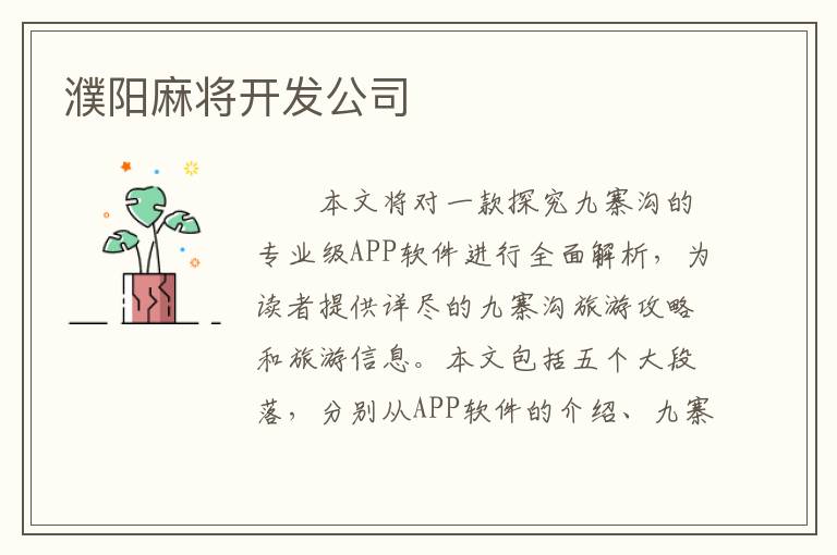 濮阳麻将开发公司