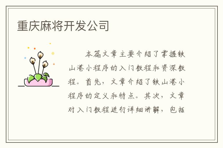 重庆麻将开发公司