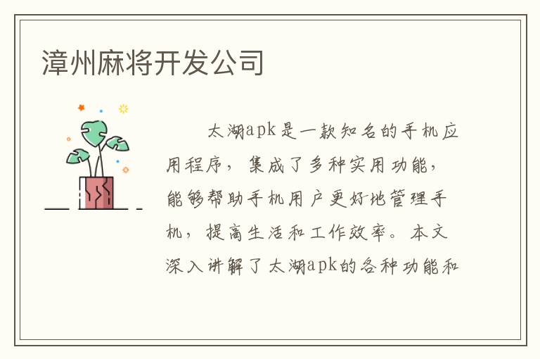 漳州麻将开发公司