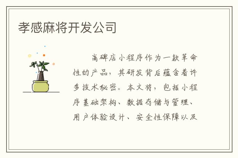 孝感麻将开发公司